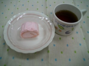 桜ロールケーキの写真